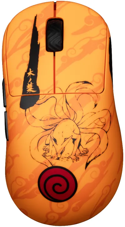 Ratón Konix Naruto 80389000014 Wireless USB-C 26000 DPI Orange RGB 7 Tasten