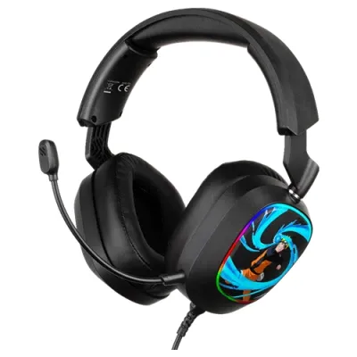 Kopfhörer Konix 80389000018 kabelgebunden USB Virtual Surround 7.1 Gaming schwarz