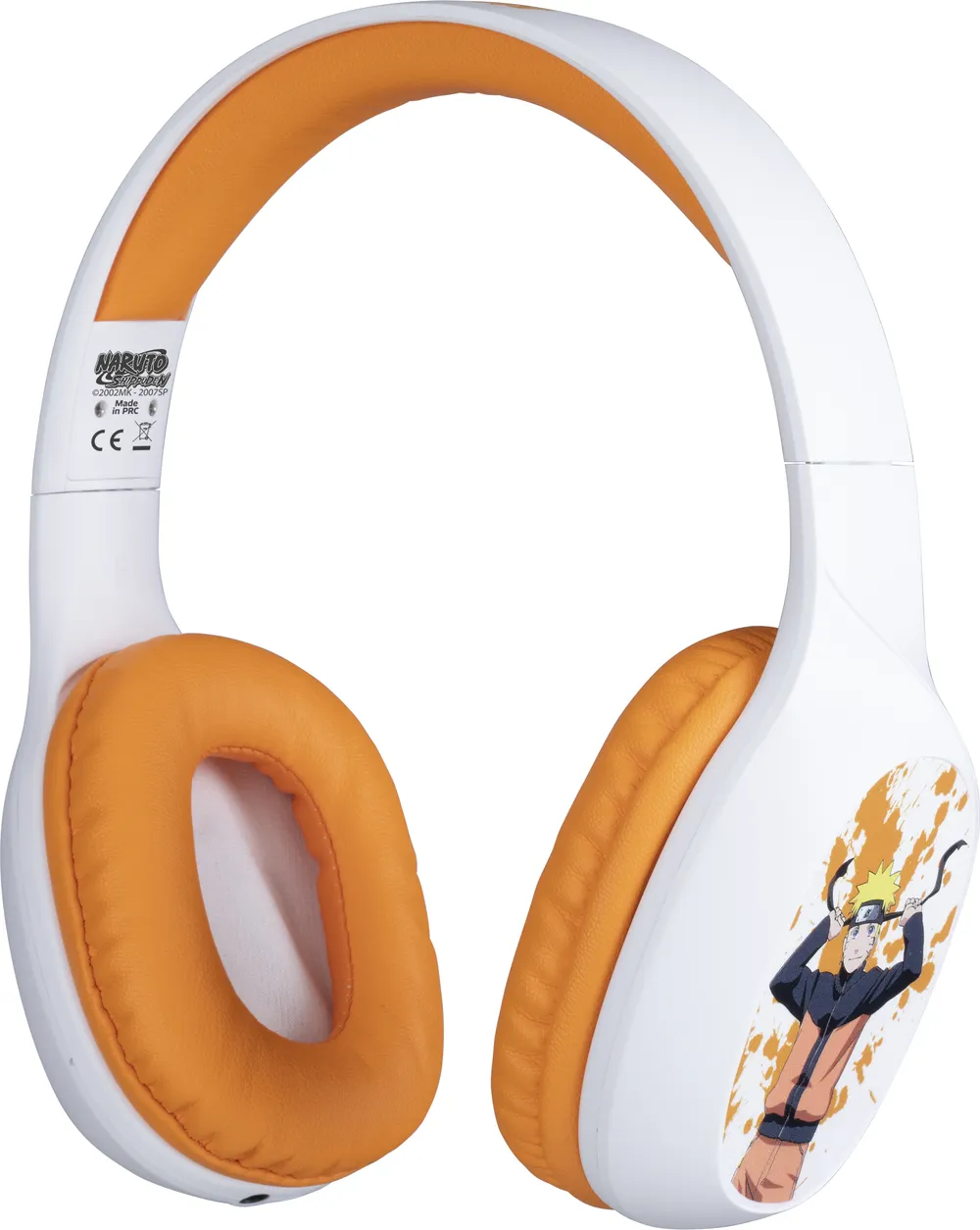 Gaming-Kopfhörer Konix Naruto Shippuden Bluetooth 5.3, Integriertes Mikrofon, 30 Std. Akku, Orange Weiß