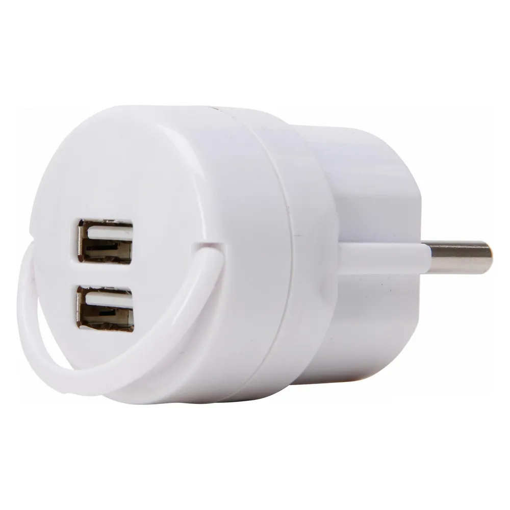 Kopp Adapter mit 2-fach USBmAx. 2.1 A, DC 5V, Farbe: weiss