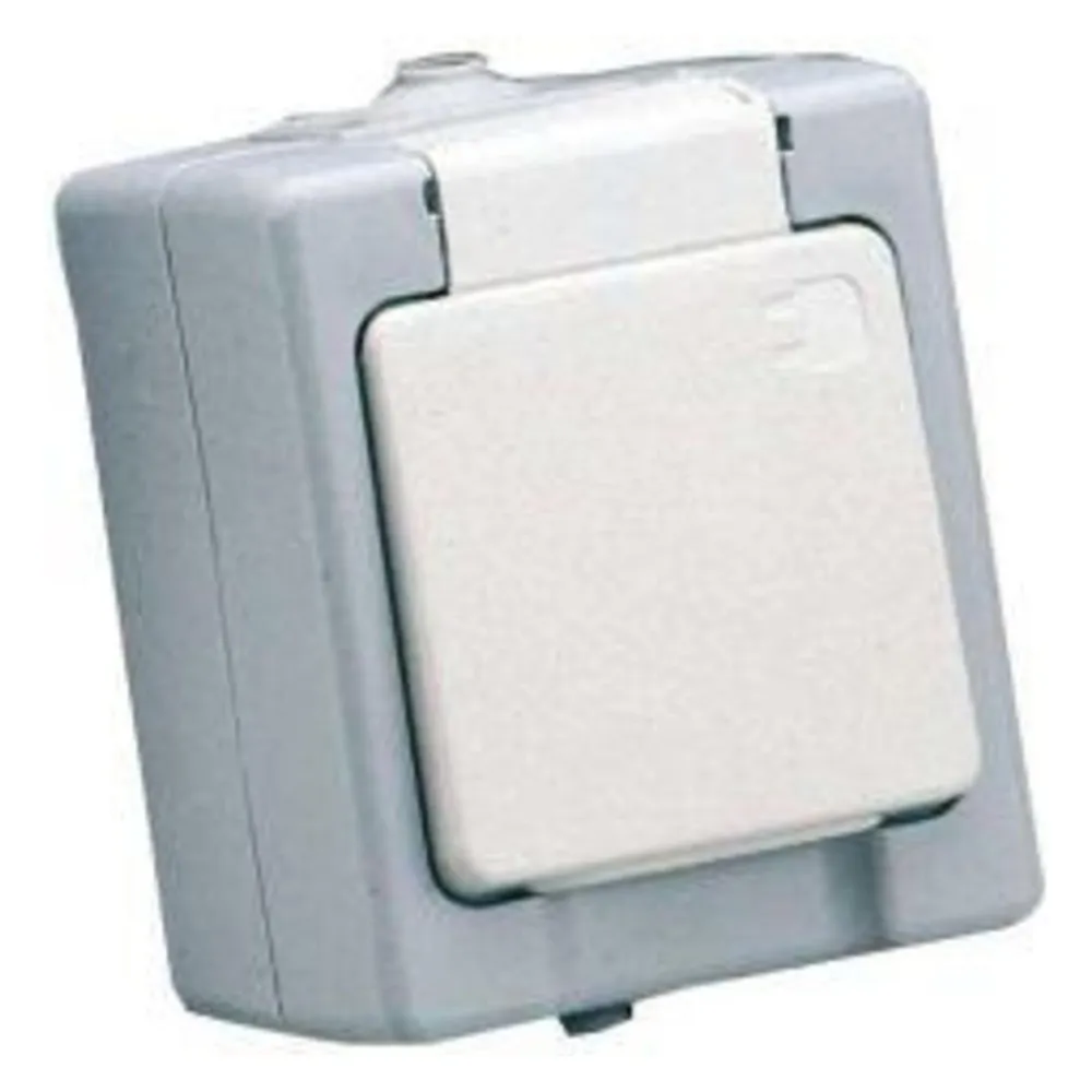KOPP Feuchtraum-Steckdose 100648007, grau
