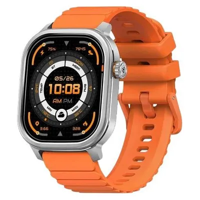 Kospet Pulse Bluetooth 45mm AMOLED Silber Armband Orange IP68 SpO2 Pulsmesser SOS Alarm