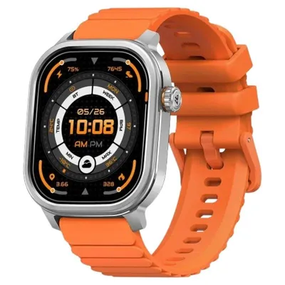 Kospet Pulse Bluetooth 45mm AMOLED Silber Armband Orange IP68 SpO2 Pulsmesser SOS Alarm