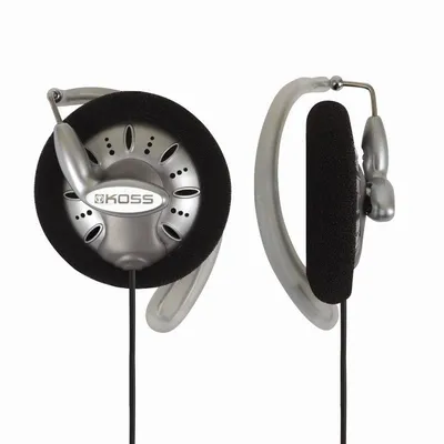 Koss KSC75 kabelgebundene Kopfhörer mit 3,5-mm-Anschluss für Musik schwarz und silber