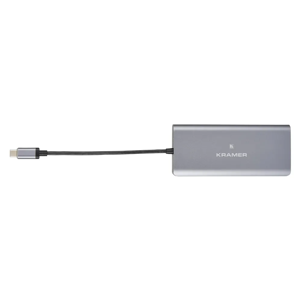 Dockingstation Kramer KDock-2 USB-C 100 W HDMI RJ45 SD Schwarz Silber