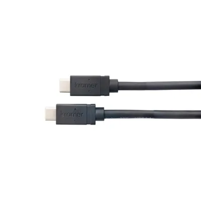 Kabel USB-C Kramer Electronics C-U32/FF-3 0,9 m USB 3.2 Gen 2 Schwarz