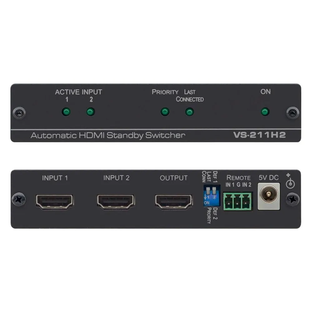 Videocommutator Kramer VS-211H2 HDMI 2.0 Schwarz