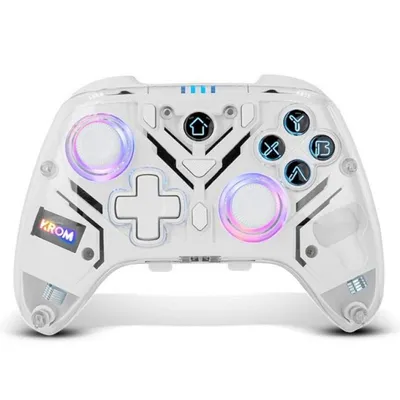 Gamepad Krom Krystal Bluetooth v5.0 Transparent RGB Makro Kompatibel PC Switch Android