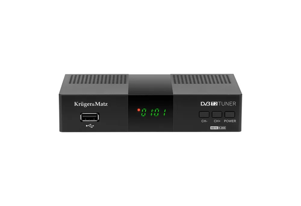 Krüger & Matz DVB-T2-Tuner mit H.265-HEVC-Decoder KM0550D DVB-T2 Receiver (7-Tage-Programmführer (EPG)