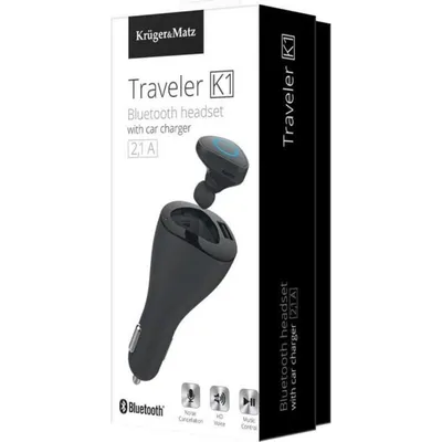 Krüger&Matz Traveler K1 kabellose Bluetooth Kopfhörer mit Geräuschunterdrückung, Multipoint, schwarz