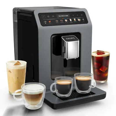 Kaffeevollautomat Krups Evidence Hot & Cold EA898GF0 2,5L 15 Bar mit Mahlwerk und Milchaufschäumer
