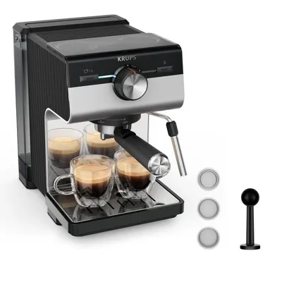 Kaffeemaschine Halbautomatisch Krups Authentic+ XP384E10 2L 15 bar mit Milchaufschäumer