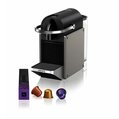 Kapselmaschine KRUPS Nespresso Pixie 0,7L 19 Bar Titan mit Kaffeekapseln