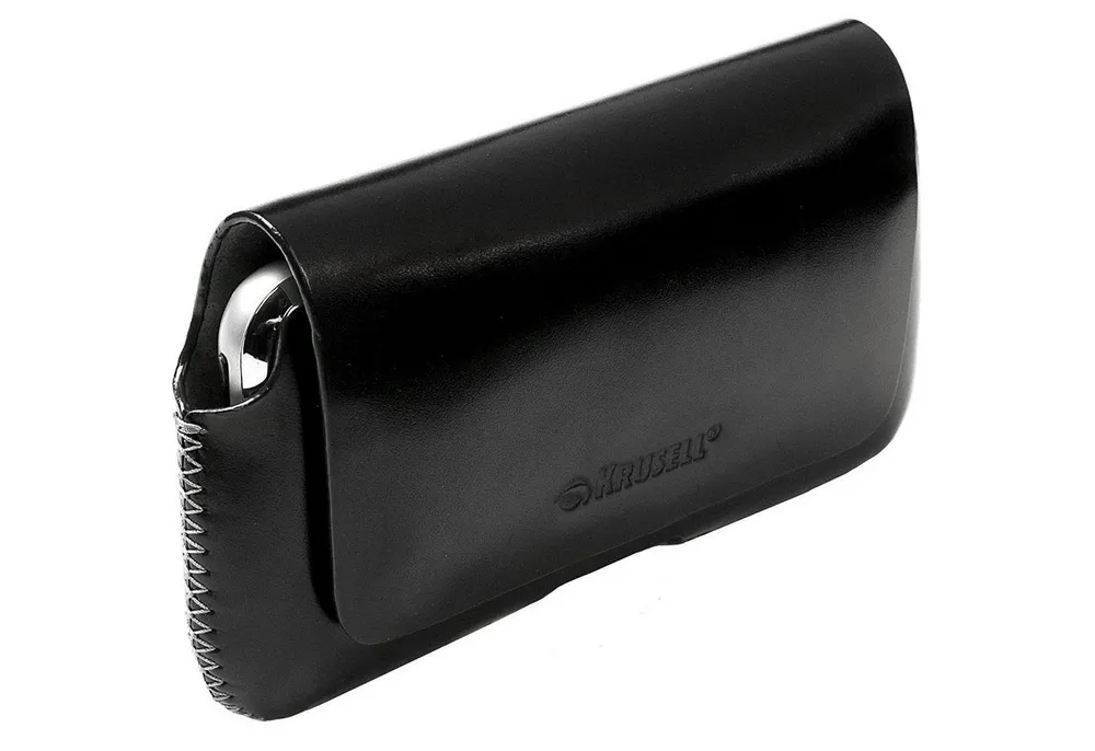 Krusell Handyhülle Handy-Tasche Hector M Cover Schutz-Hülle Black, Gürtel-Tasche Quertasche Etui mit Gürtelschlaufe