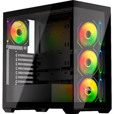 Gehäuse Krux EXO Midi ATX Tower mit 4 ARGB Lüftern