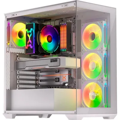 Gehäuse Krux Exo White ATX RGB Midi-Tower