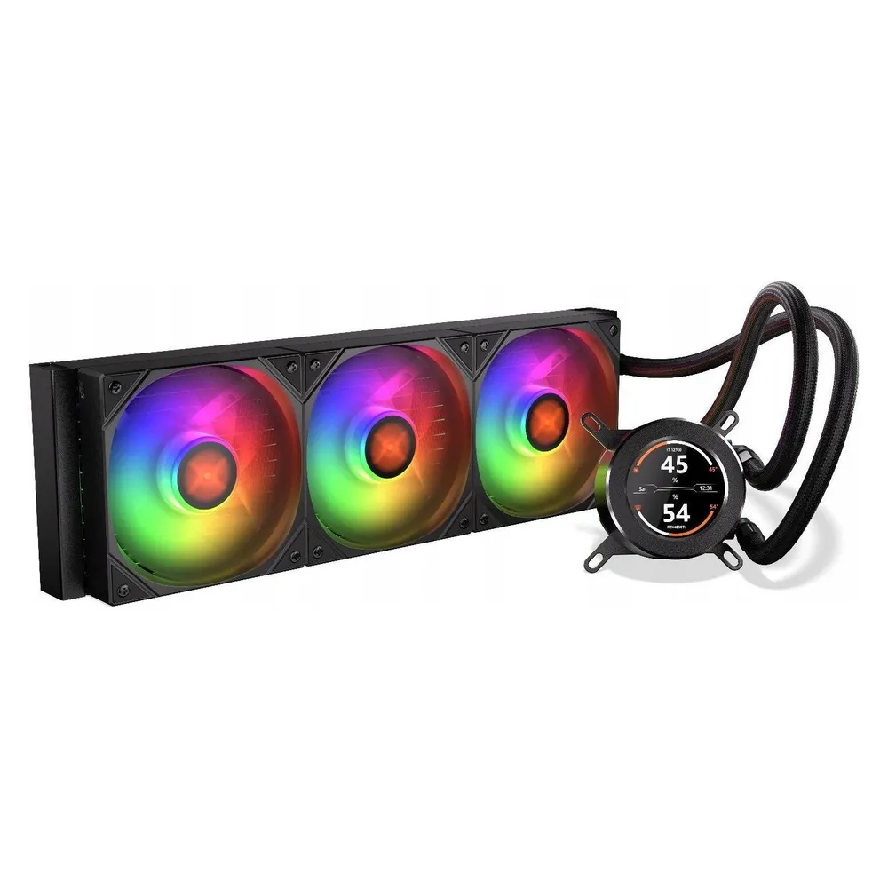 Flüssigkeitskühlung Krux HydroGlance 360 LCD 360mm 3 Lüfter ARGB LCD