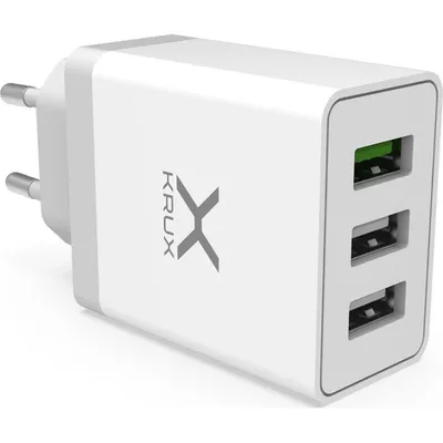 Netzteil Krux Quick Charge 3.0 3x USB-A 6A 30W weiß