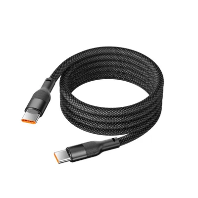 Kabel Ksix USB-C 1m 60W Magnetisch Geflochten Schwarz