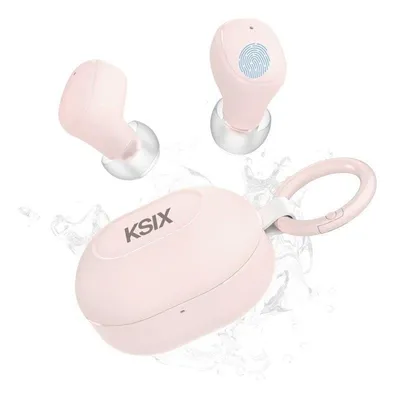 Ksix Neutron In-Ear Kopfhörer kabellos TWS Bluetooth 5.4 Calls/Musik IPX4 USB-C Rosa