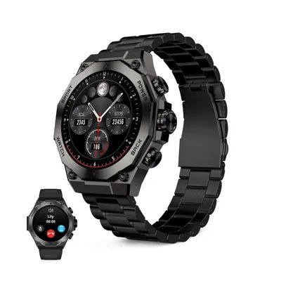 Ksix Titanium Bluetooth 55,5mm AMOLED Schwarz Einheitsgröße IP67 SpO2 Herzfrequenz Schlaftracking
