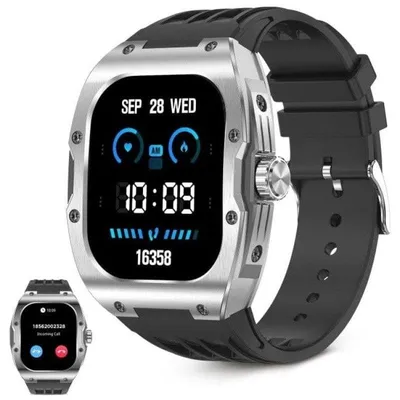Ksix Hero Bluetooth 54mm AMOLED Schwarz IP68 SpO2 Herzfrequenz Schlafmonitor