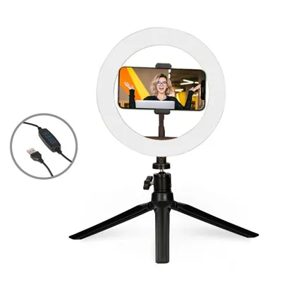 Ksix Kit Studio Live LED-Ring mit Stativ für Smartphone