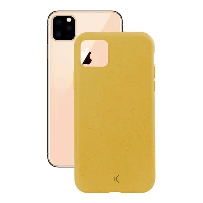 Ksix Silk Umweltfreundliche gelbe Hülle für iPhone 11 Pro