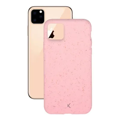 Ksix Silk Umweltfreundliche rosa Hülle für iPhone 11 Pro Max