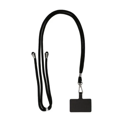 Ksix Universal-Handyanhänger mit Adapterkarte 160 cm schwarz