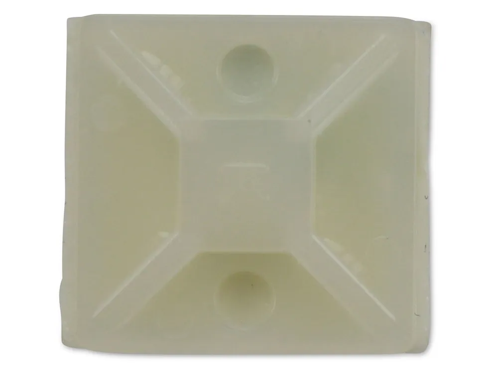 KSS Befestigungssockel selbstklebend Polyamid 6.6, Natur, L=19,5, B=19,5, 1 Stück