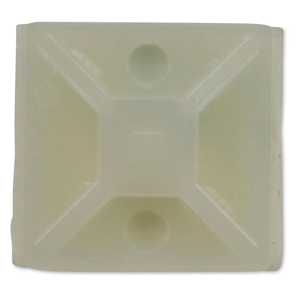 KSS Befestigungssockel selbstklebend Polyamid 6.6, Natur, L=19,5, B=19,5, 1 Stück