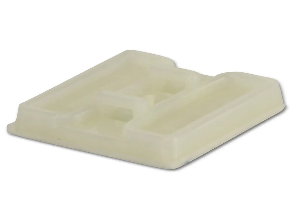 KSS Befestigungssockel selbstklebend Polyamid 6.6, Natur, L=29,2, B=29,2, 1 Stück