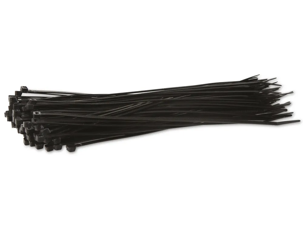 KSS Kabelbinder-Sortiment Polyamid 6.6, schwarz, 280x4,8, UV-beständig, 100 Stück
