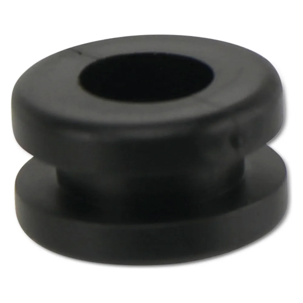 KSS Kabeldurchführungstülle PVC, schwarz, Plattenstärke 3, Loch-Ø 7,8, offen, 1 Stück