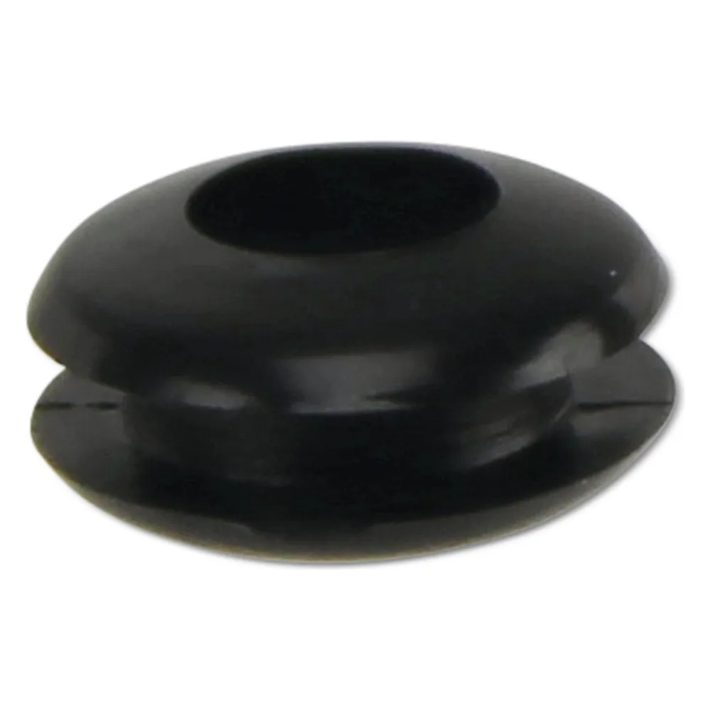 KSS Kabeldurchführungstülle PVC, schwarz, Plattenstärke 1,7, Loch-Ø 5, offen, 1 Stück