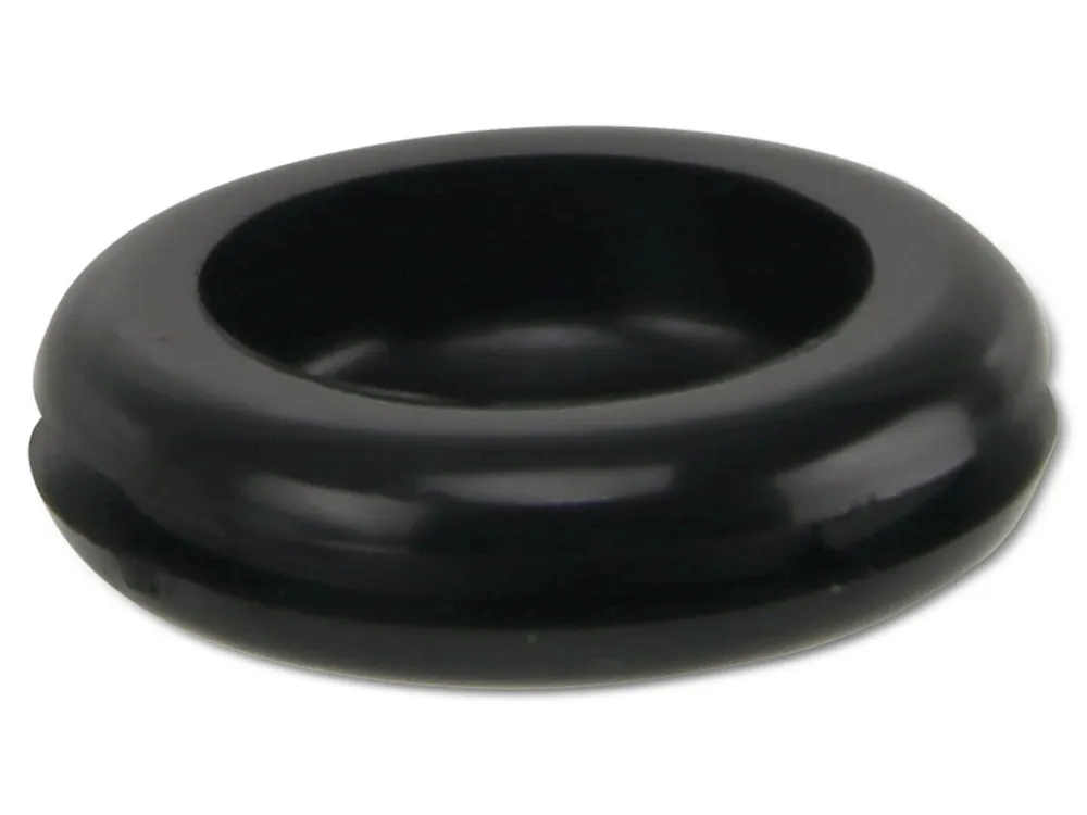 KSS Kabeldurchführungstülle PVC, schwarz, Plattenstärke 1,7, Loch-Ø 15,5, geschlossen, 1 Stück