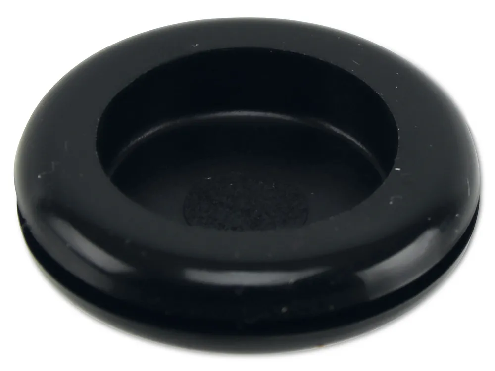 KSS Kabeldurchführungstülle PVC, schwarz, Plattenstärke 1,5, Loch-Ø 18,9, geschlossen, 1 Stück
