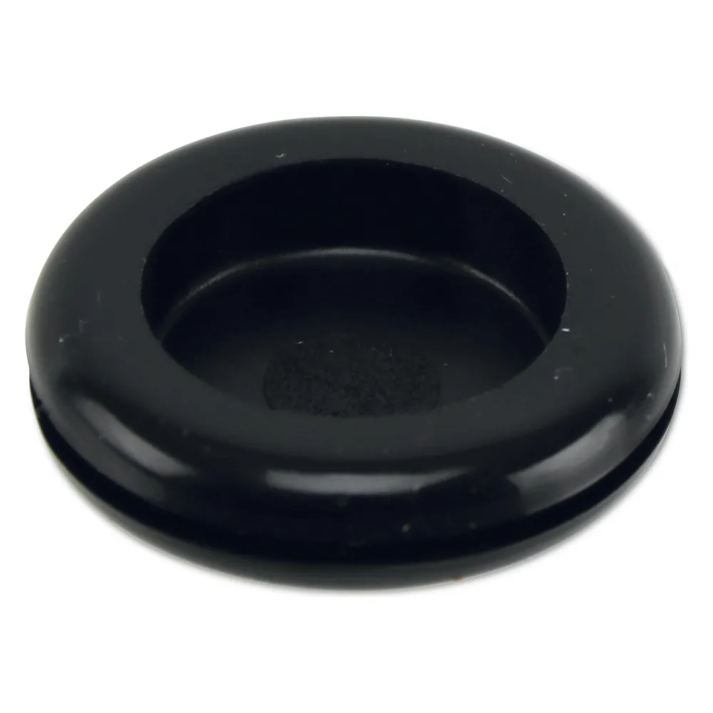 KSS Kabeldurchführungstülle PVC, schwarz, Plattenstärke 1,5, Loch-Ø 18,9, geschlossen, 1 Stück