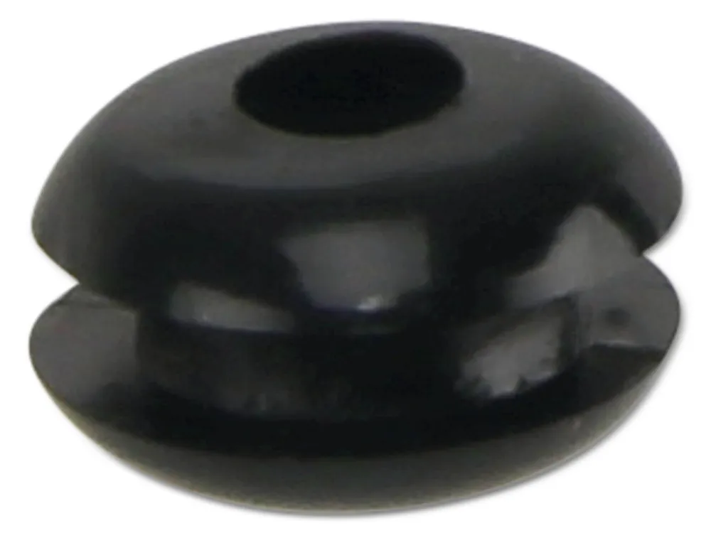 KSS Kabeldurchführungstülle PVC, schwarz, Plattenstärke 1,7, Loch-Ø 3, geschlossen, 1 Stück