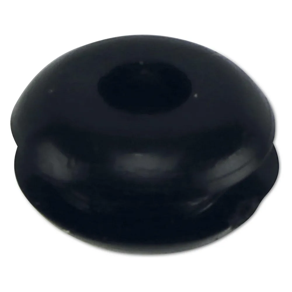 KSS Kabeldurchführungstülle PVC, schwarz, Plattenstärke 1,7, Loch-Ø 3, offen, 1 Stück