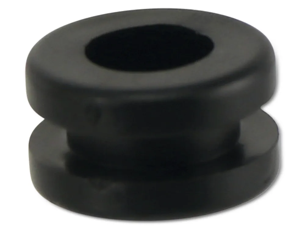 KSS Kabeldurchführungstülle PVC, schwarz, Plattenstärke 3, Loch-Ø 7,8, geschlossen, 1 Stück