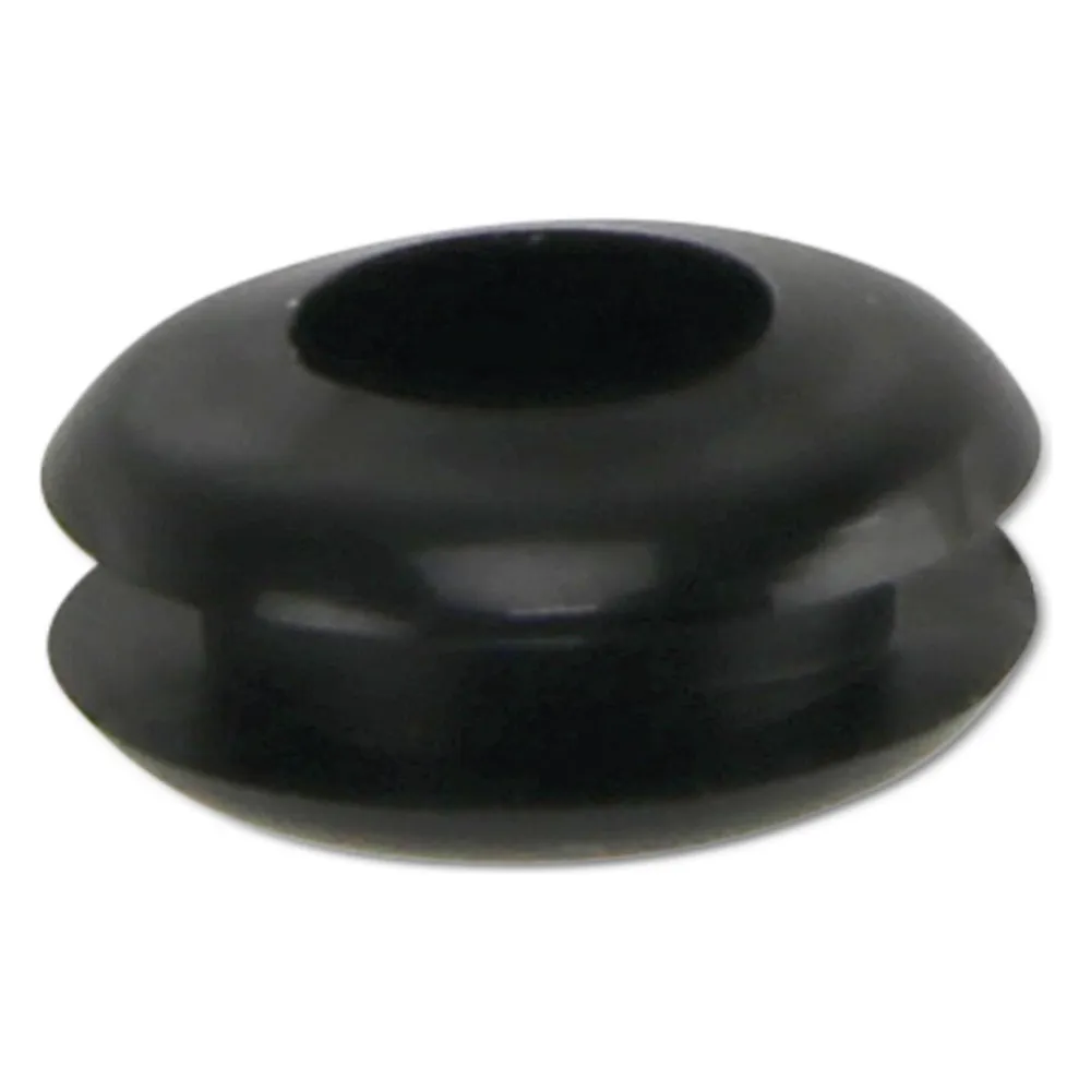 KSS Kabeldurchführungstülle PVC, schwarz, Plattenstärke 1,7, Loch-Ø 5, geschlossen, 1 Stück