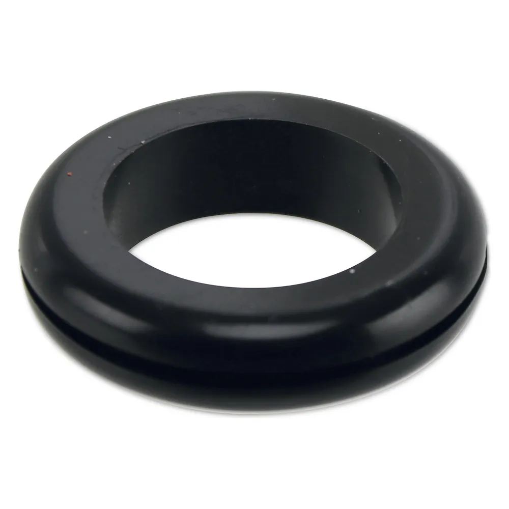 KSS Kabeldurchführungstülle PVC, schwarz, Plattenstärke 1,5, Loch-Ø 18,9, offen, 1 Stück
