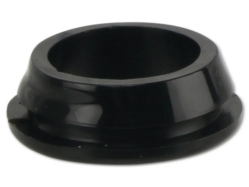 KSS Kabeldurchführungstülle PVC, schwarz, Plattenstärke 2, offen, 1 Stück