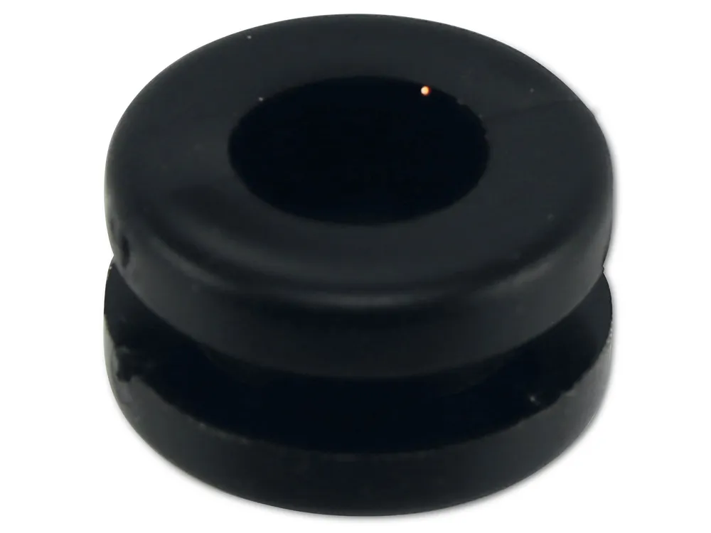 KSS Kabeldurchführungstülle PVC weich, schwarz, Plattenstärke 3, Loch-Ø 7,8, geschlossen, 1 Stück