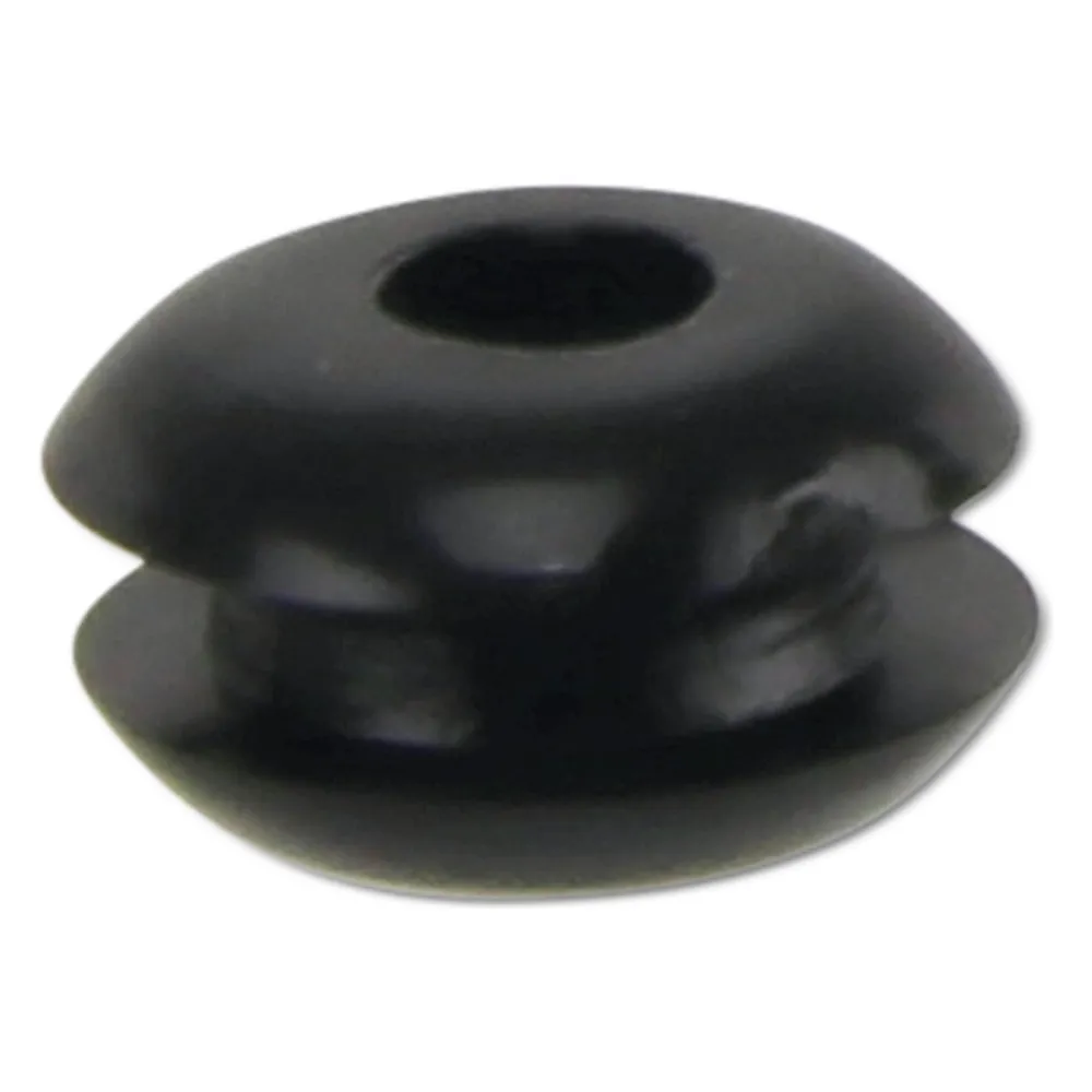 KSS Kabeldurchführungstülle PVC weich, schwarz, Plattenstärke 1,7, Loch-Ø 3, offen, 1 Stück