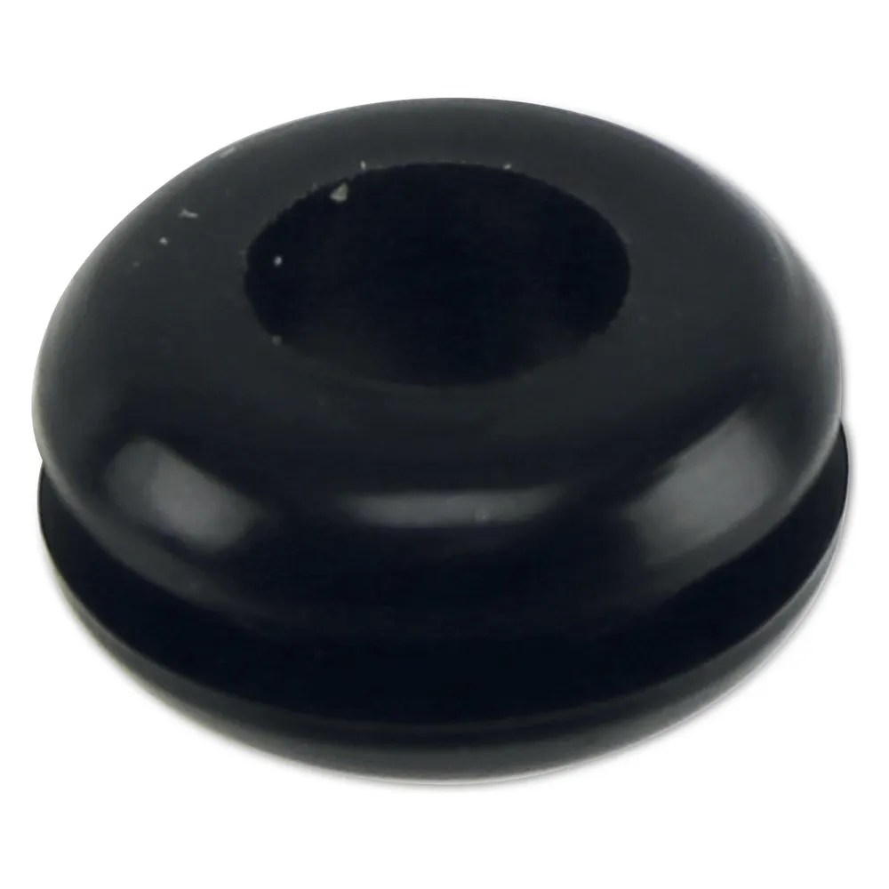 KSS Kabeldurchführungstülle PVC weich, schwarz, Plattenstärke 1,7, Loch-Ø 6,4, offen, 1 Stück