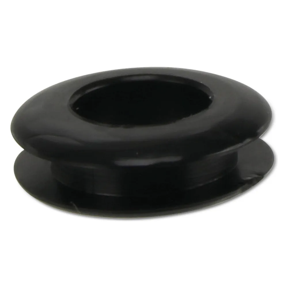 KSS Kabeldurchführungstülle PVC weich, schwarz, Plattenstärke 3,4, Loch-Ø 10,5, offen, 1 Stück