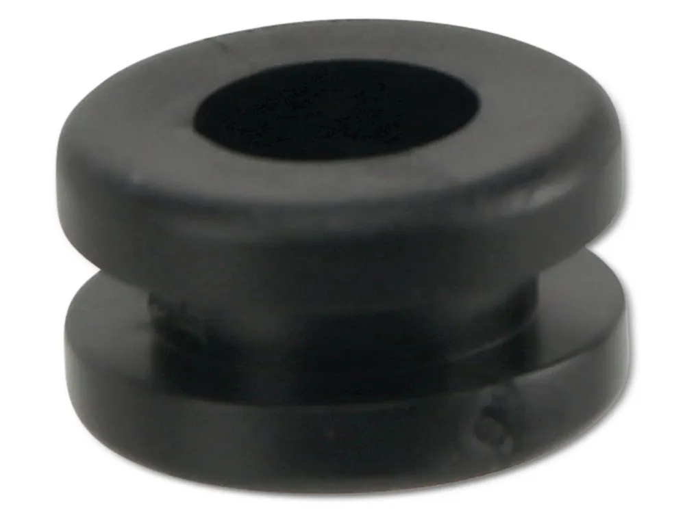 KSS Kabeldurchführungstülle PVC weich, schwarz, Plattenstärke 3, Loch-Ø 7,8, offen, 1 Stück